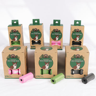 คุณภาพ  OEM ODM Biodegradable Dog Poop Bag 8 Rolls Pack With Dispenser โรงงาน
