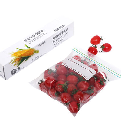 คุณภาพ  Reusable HDPE LDPE Transparent Ziplock Bag Double Zipper Sealing โรงงาน