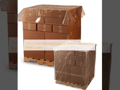 หนาแรง หายใจสี่เหลี่ยมด้านล่าง Polyethylene Pallet Cover