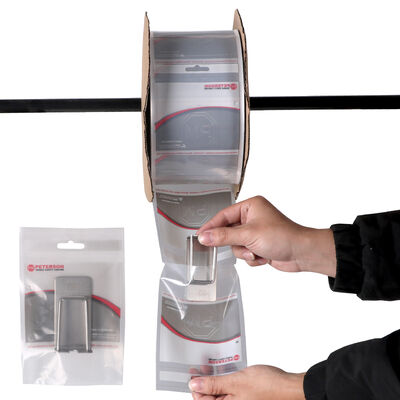 กระเป๋าสะพาย LDPE ที่เปิดก่อนบนม้วนสําหรับเครื่องบรรจุอาหารอัตโนมัติ