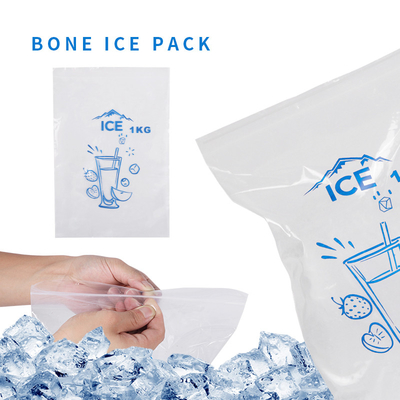 ถุงน้ำแข็งพลาสติก Ziplock LDPE 1KG 0.035-0.05mm สำหรับการจัดส่งที่สะดวก