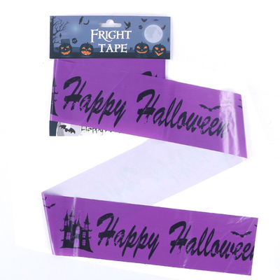 ISO9001 Halloween Fright Tape 0.04mm Party คำเตือน LDPE แบนเนอร์