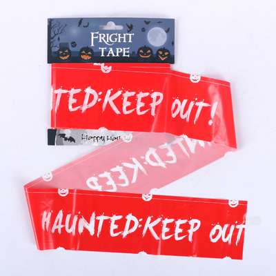 LDPE Halloween Keep Out เทปแบนเนอร์, 0.04 มม. พลาสติก Halloween Fright Tape